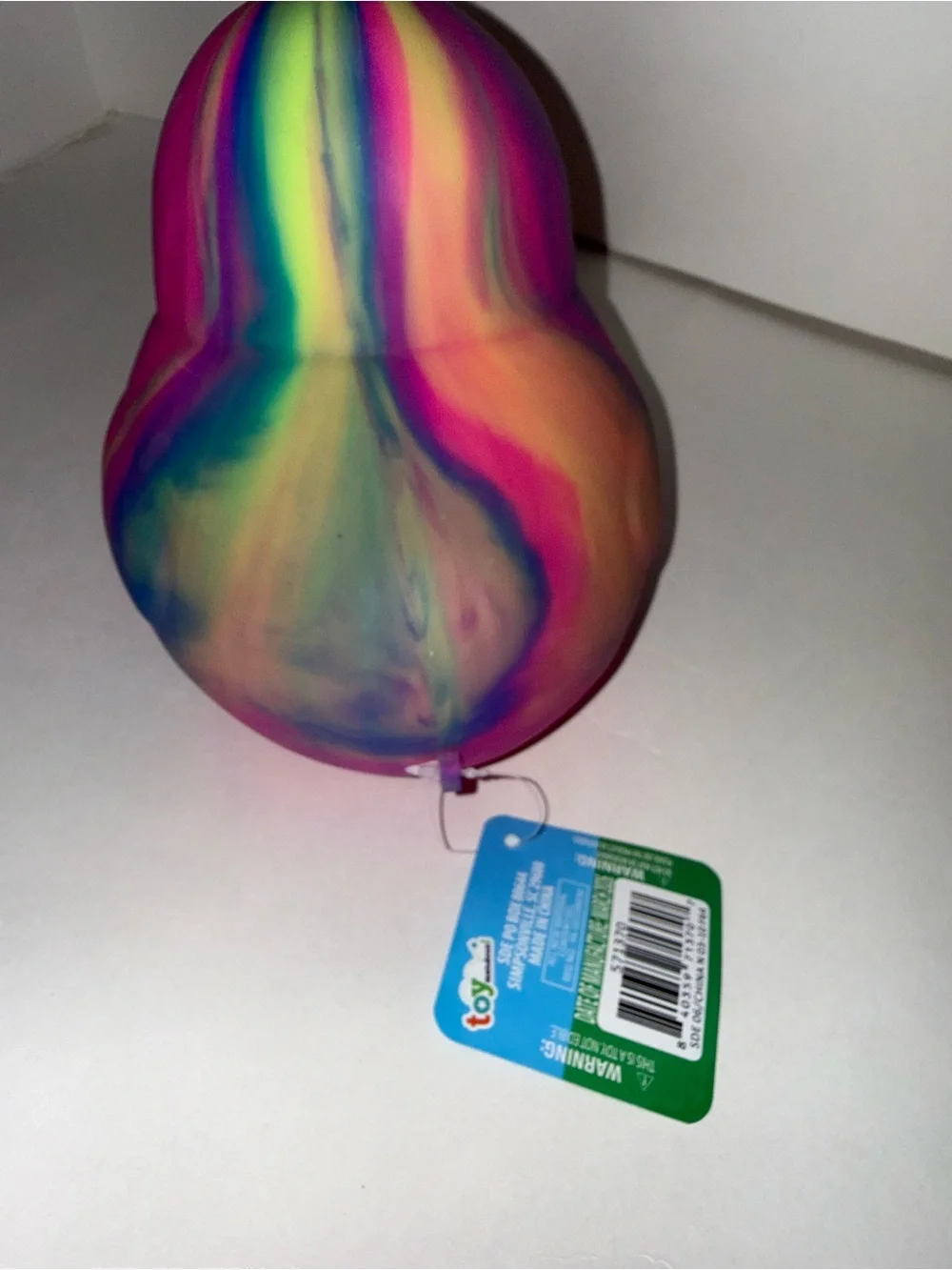 New Sunny Days Viral Jumbo Squeeezy Rainbow Tye Dye Duck Squish Toy Squeezy